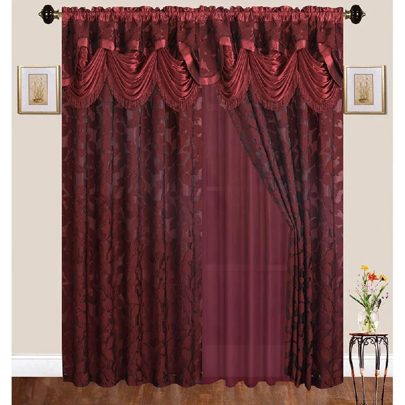 1 Piece GC17-168 Emma Collection Jacquard Window Curtain