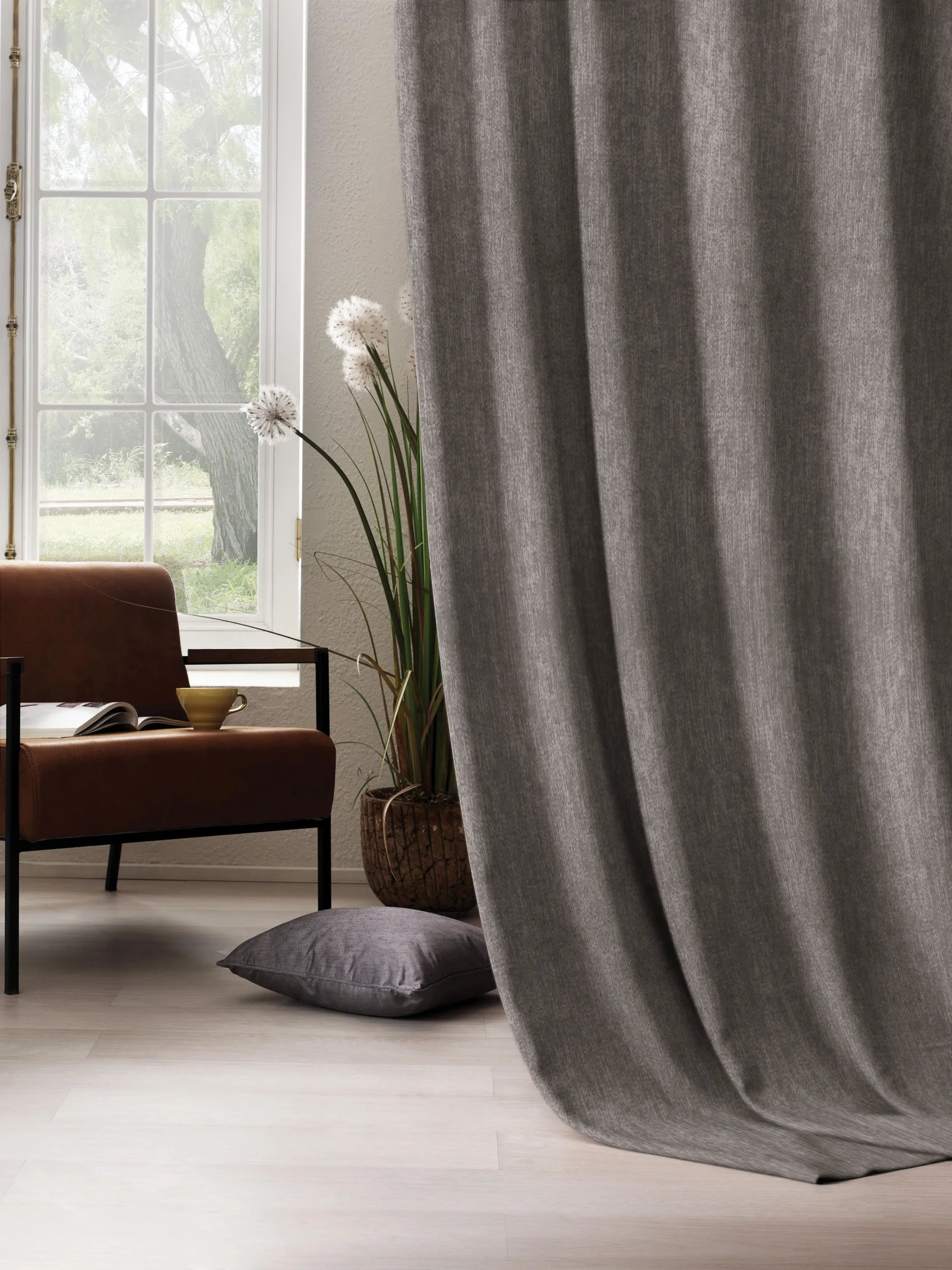 Arezzo 100% Blackout Curtain | Gray | Pack of 2