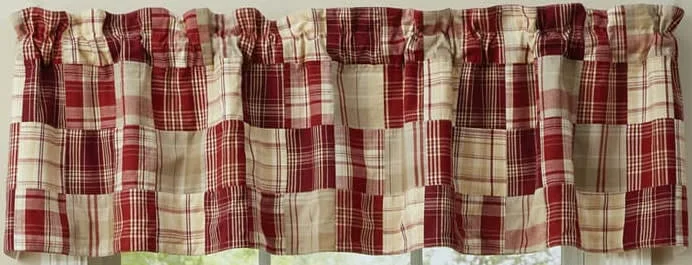 Barnside Lined Patch Valance Curtains