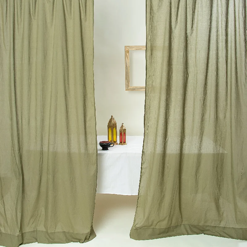 Best Quality Cotton Olive Green Curtains