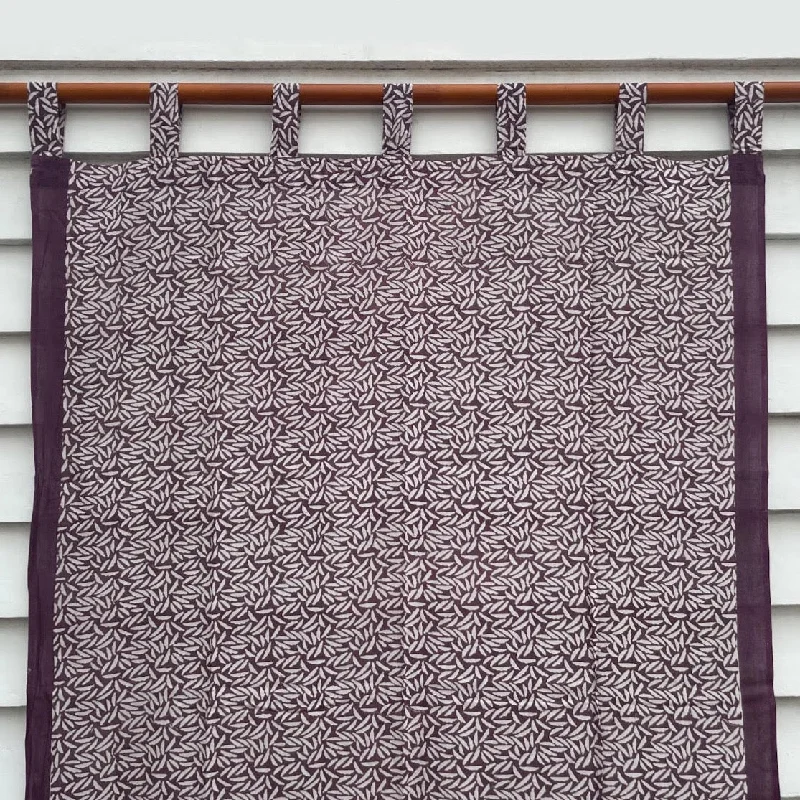 Indian Tab-Top Curtain - Aubergine