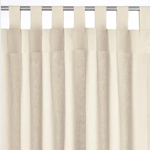 Cotton and Linen Tab Top Curtain