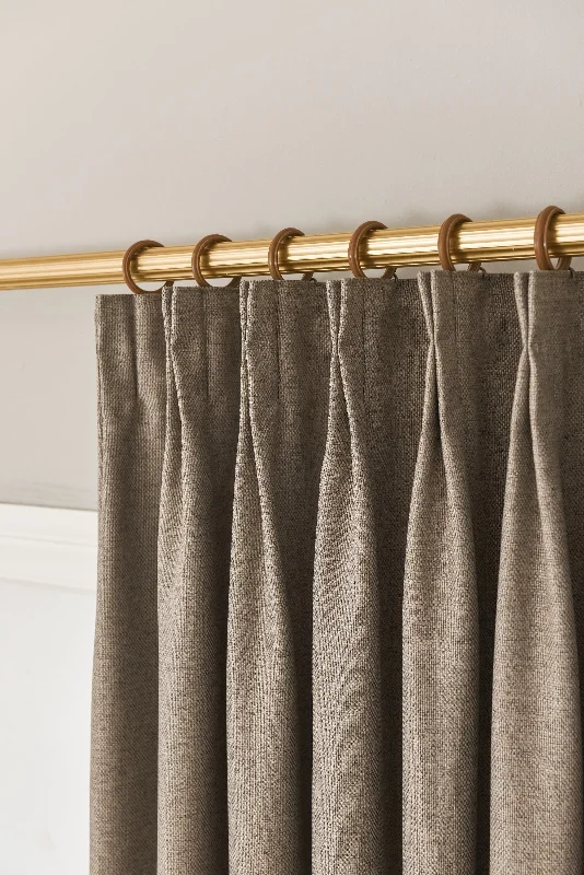 Wabi-sabi Style Linen Textured 95% Blackout Curtain, Customize Size/Head, 1 Panel