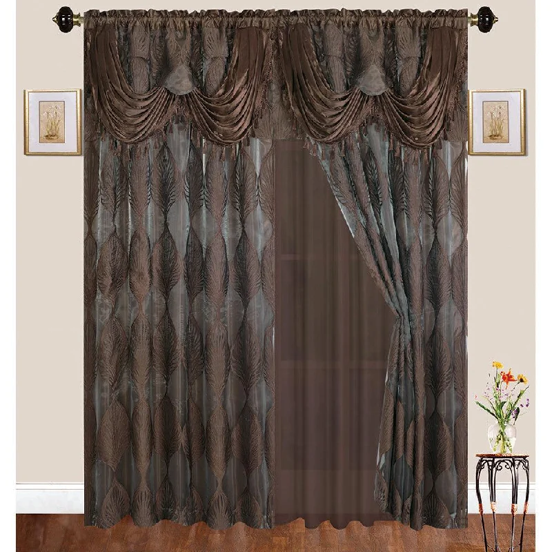 1 Piece GC17-050 Emma Collection Jacquard Window Curtain