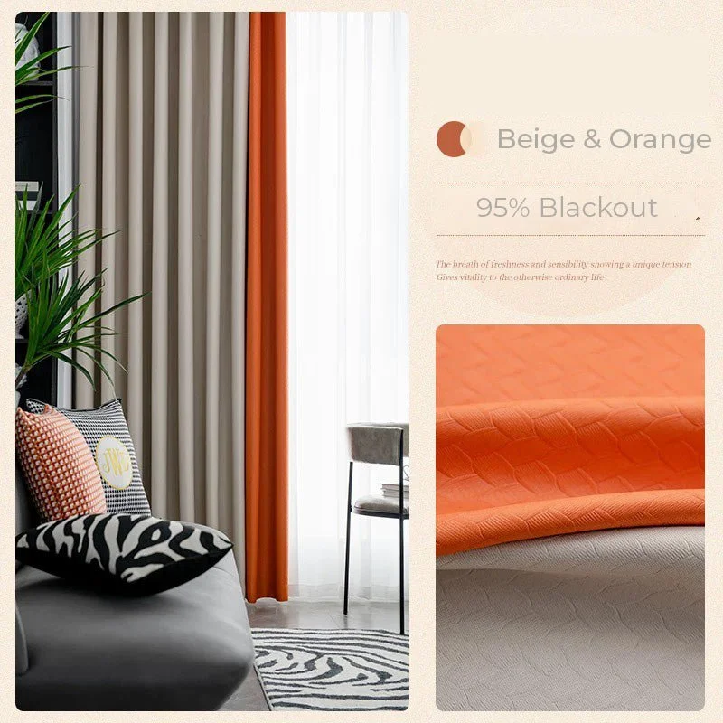 Beige & Orange