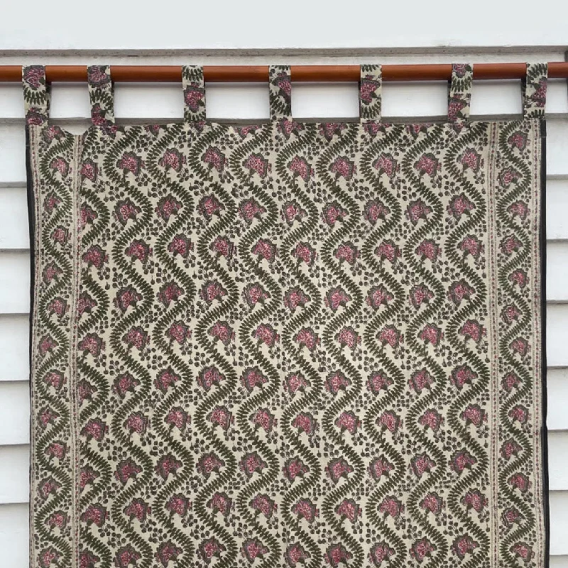 Indian Tab-Top Curtain - Gardenia