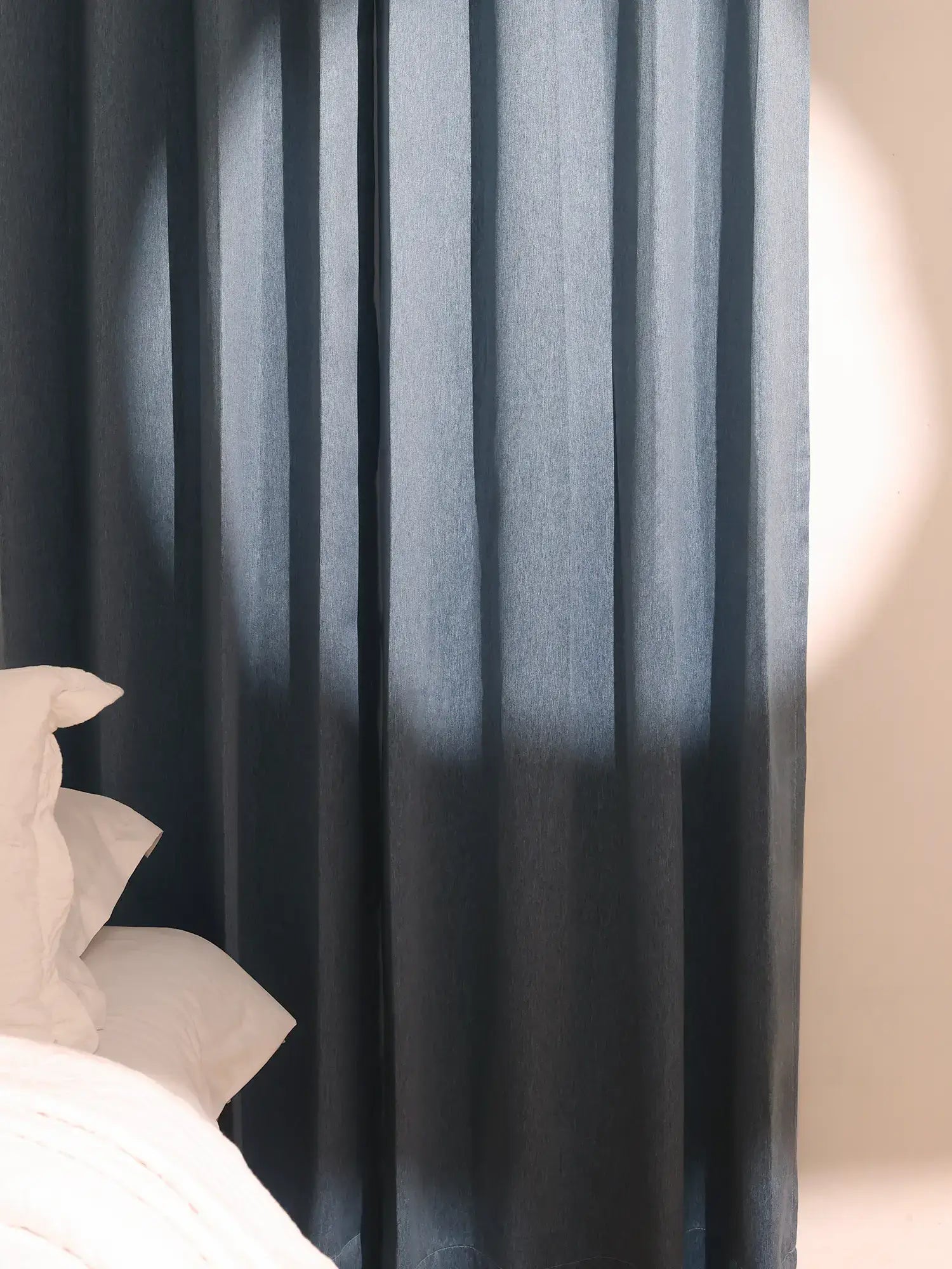 Minimal Elegance 100% Blackout Curtains | Denim Blue | Pack of 2