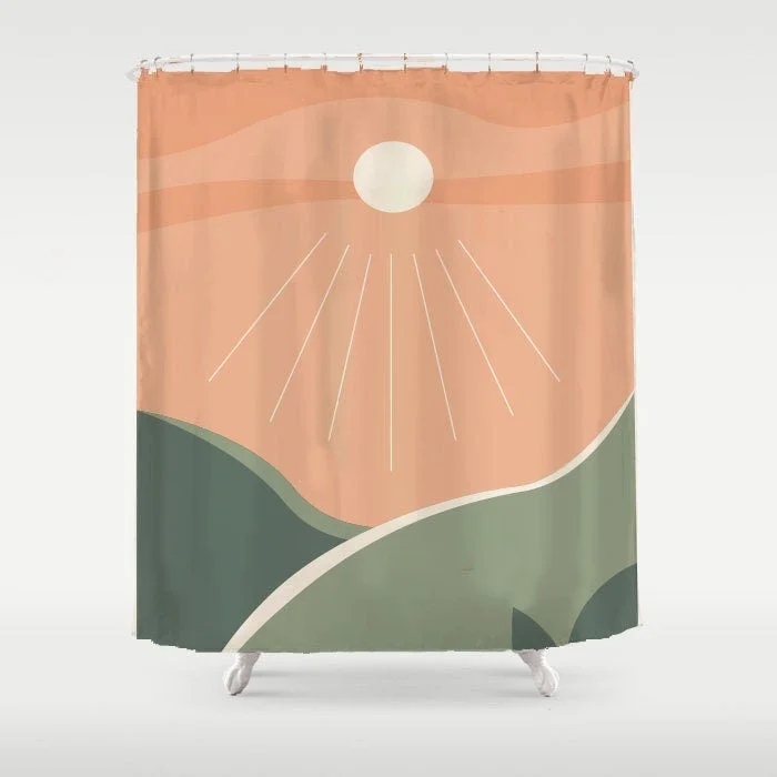 Abstract Naked Woman Shower Curtain