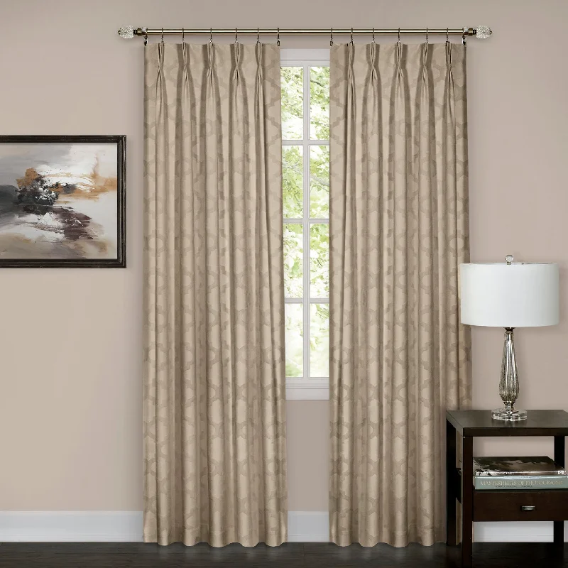 Pinch Pleat Window Curtain Panel - Room Darkening Velvet Fabric, Back Tab/Rod Pocket/Clip Rings Hanging Options, Masterpieces Brand