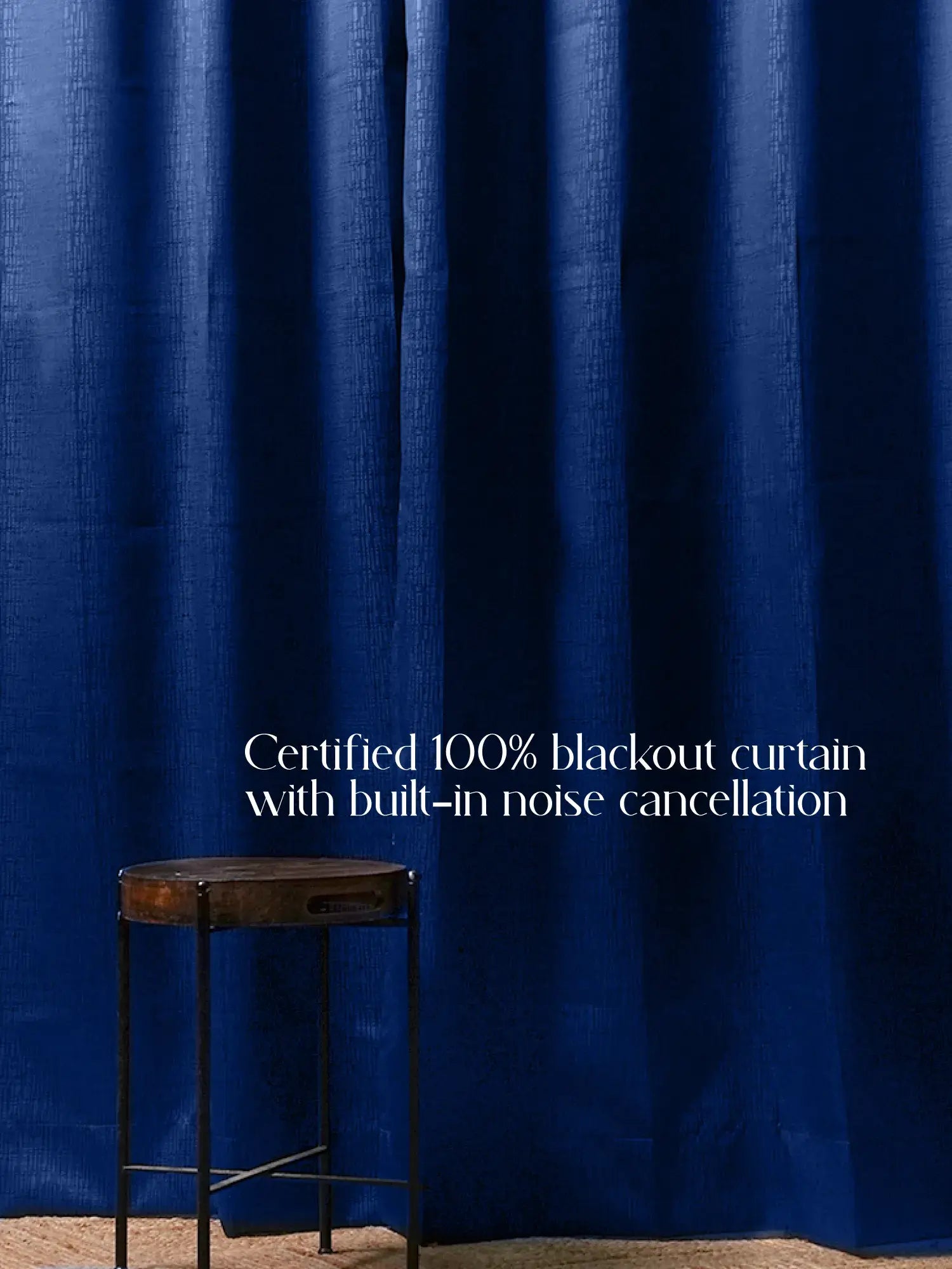 Pure Minimal Elegance 100% Blackout Curtains | Navy Blue | Pack of 2