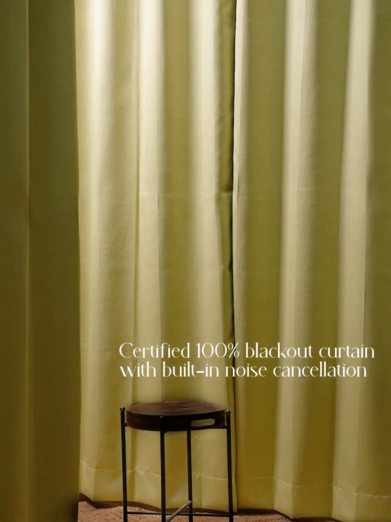 Pure Minimal Elegance 100% Blackout Curtains | Olive Green | Pack of 2