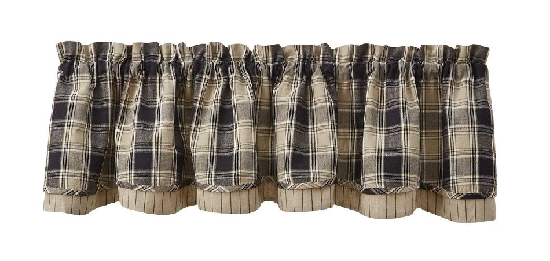 Soapstone Lined Layered Valance Curtains