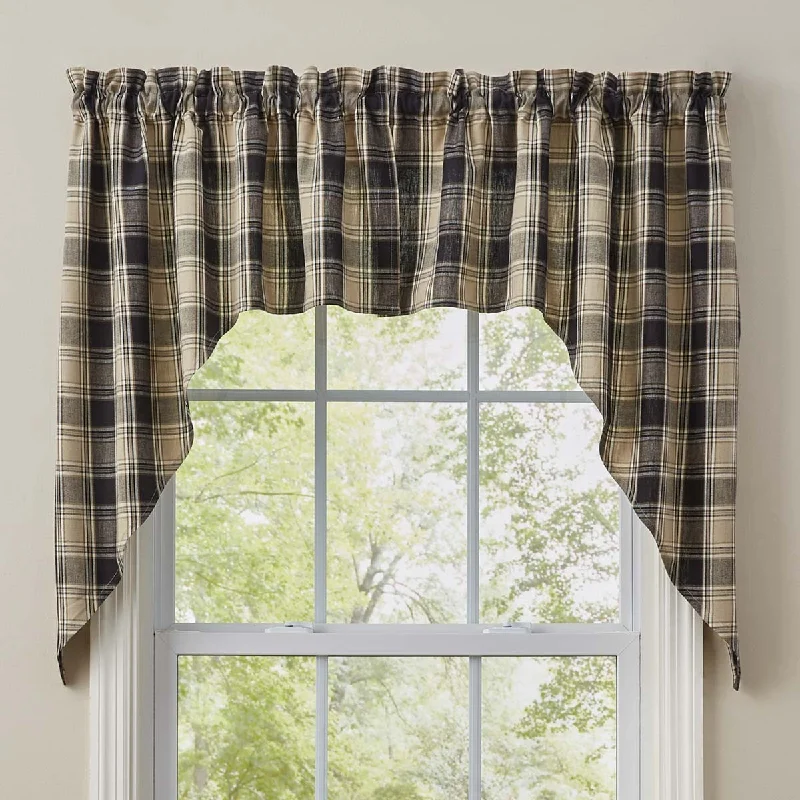 Soapstone Plaid Swag Curtains