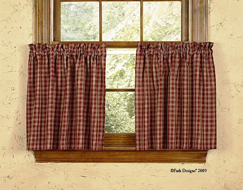 Sturbridge Wine Tier Curtains 24"