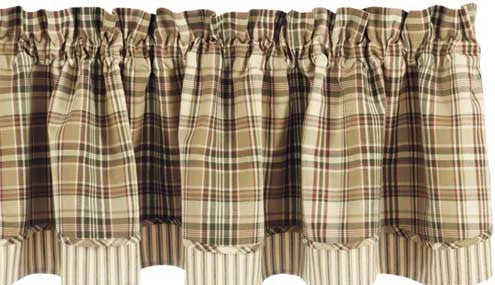 Thyme Lined Layered Valance Curtains