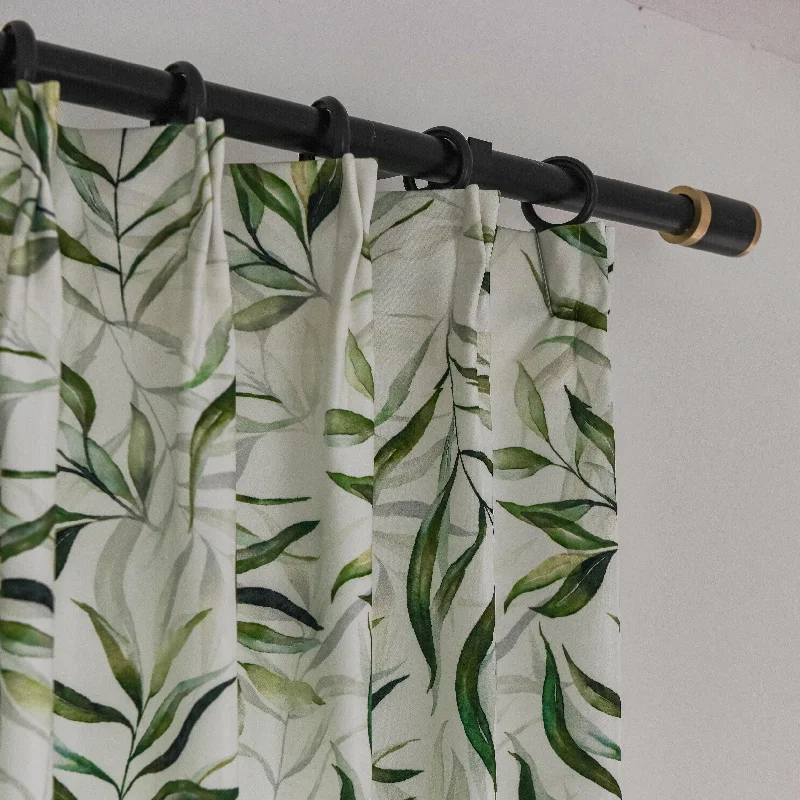 Summer Vibe Tropical Rainforest Curtain 40% Blackout, Customize Size/Head, 1 Panel