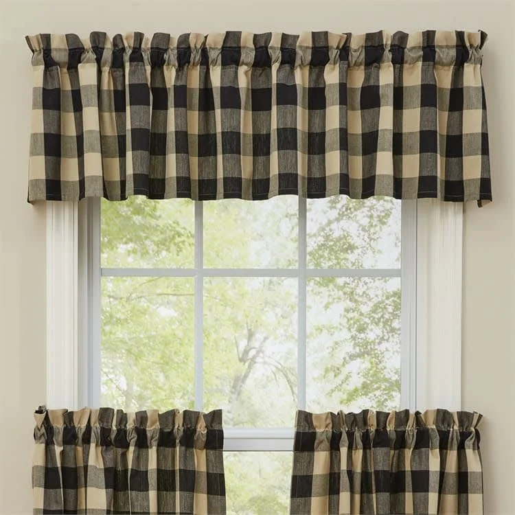 Wicklow Black Valance Curtains