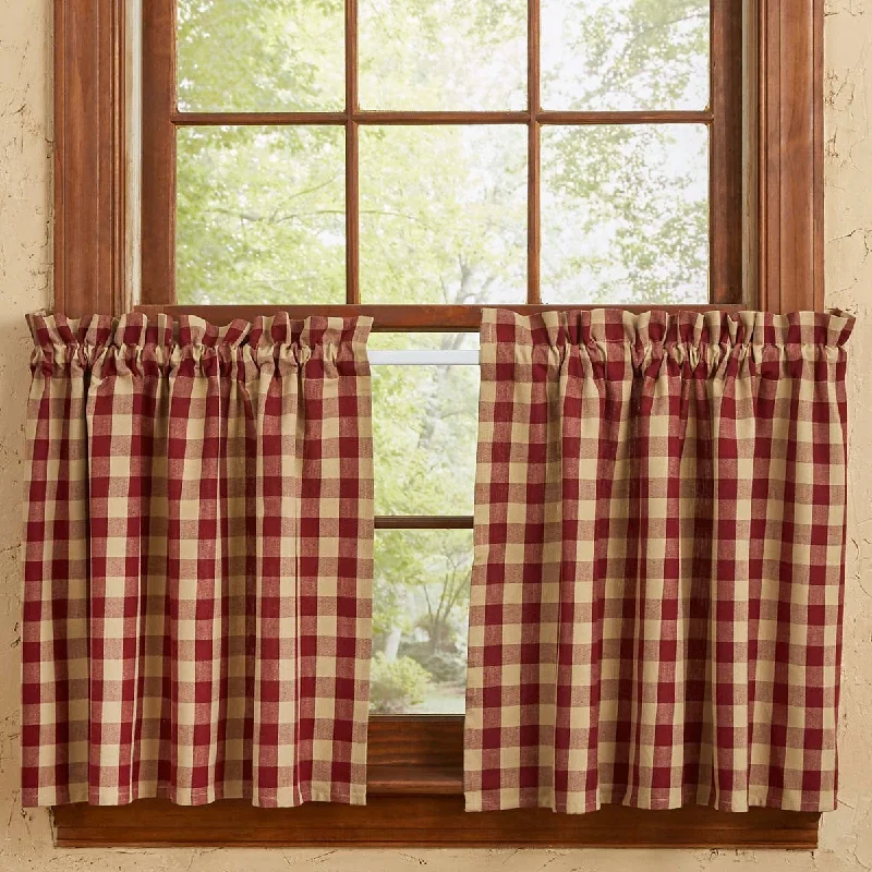 York Wine Tier Curtains 24"