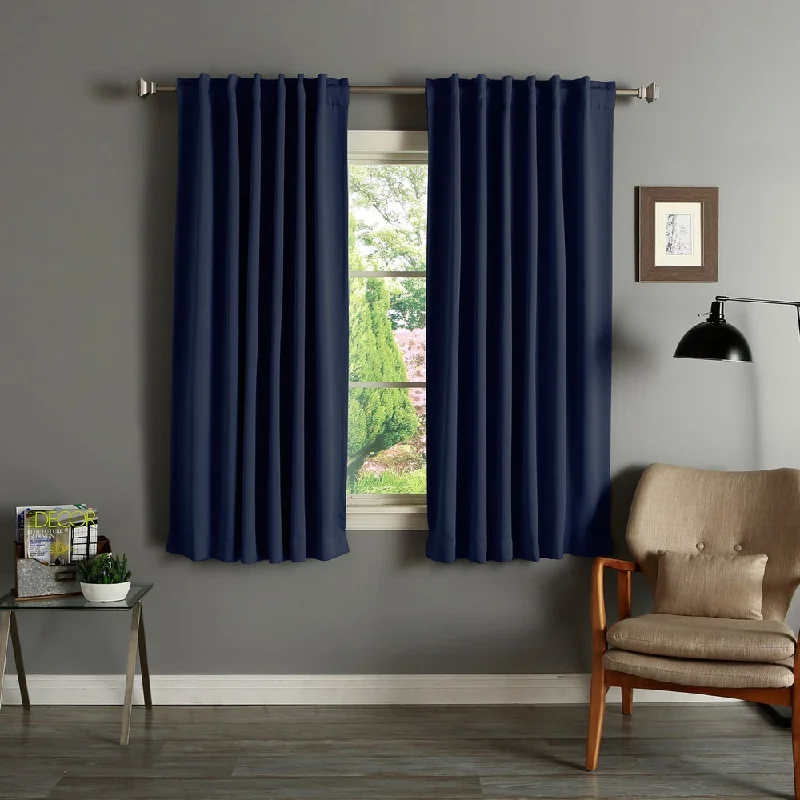 Aurora Home Insulated Thermal 63-inch Blackout Curtain Panel Pair