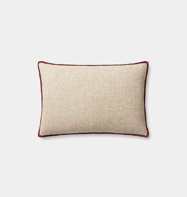 Aveline Pillow 16'' x 26'' Ivory / Wine