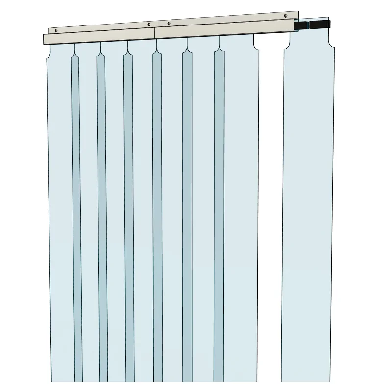 Awoco 38" x 84" Vinyl Strip Climate Control Curtain Kit, Slide-in Strips Perfect for Freezers, Coolers and Warehouse Doors NSF Approved