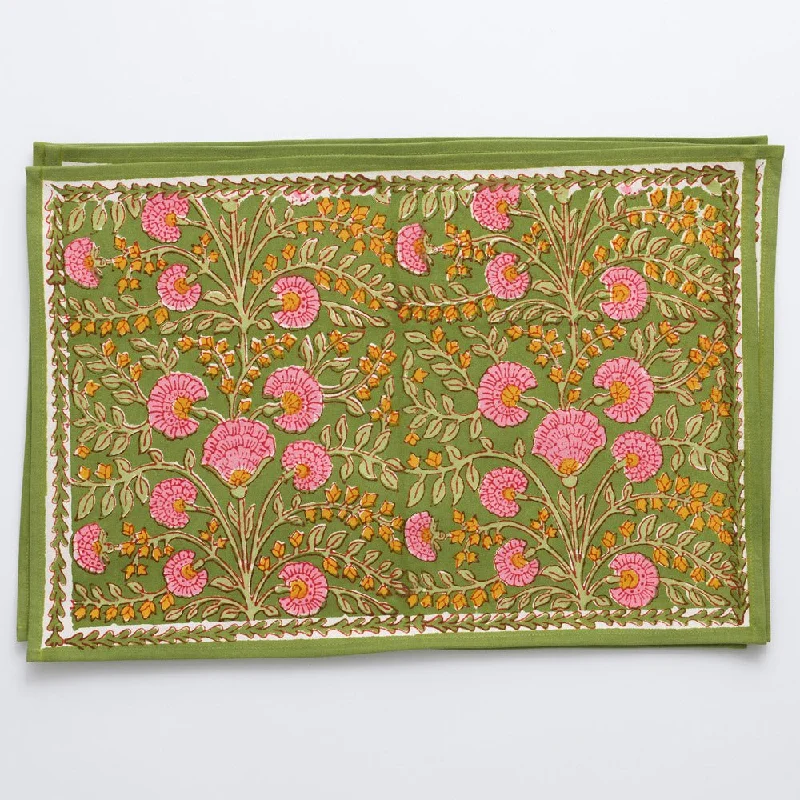 Cactus Flower Fern & Flamingo Placemat | Set of 4