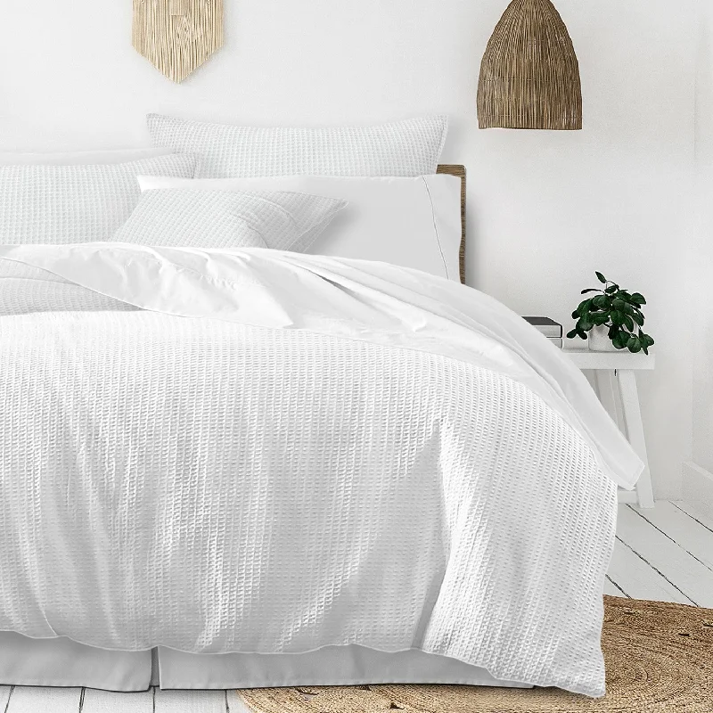 Classic Waffle White Bedding