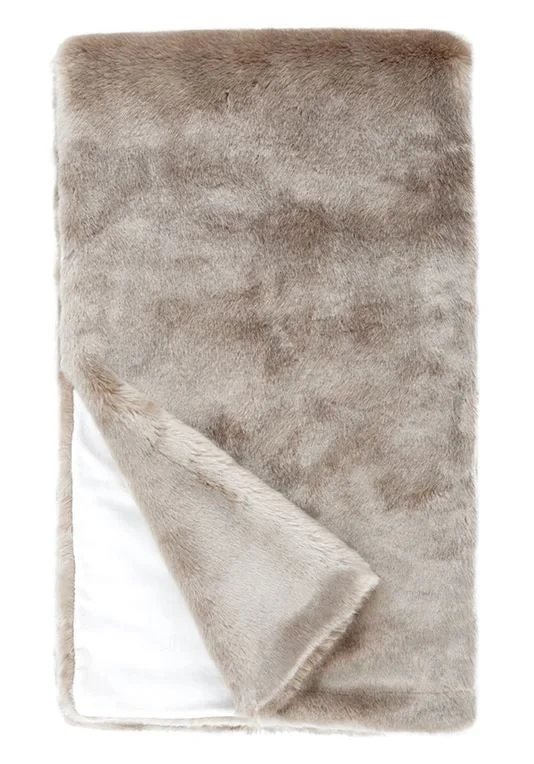 Fabulous Furs Couture Champagne Throw