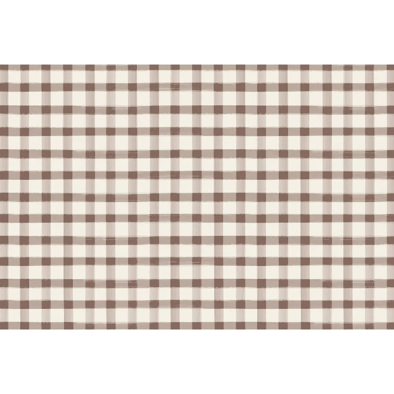 Brown Painted Check Placemat