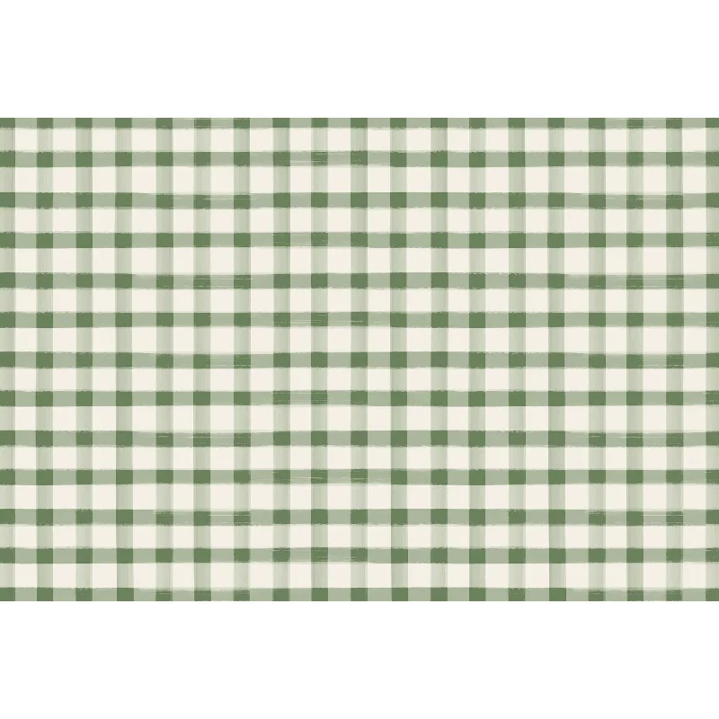 Dark Green Painted Check Placemat