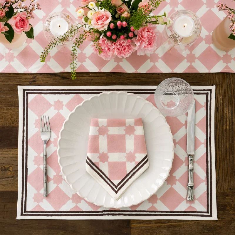 India Hicks Home Latticework Blush Placemat | Set of 4