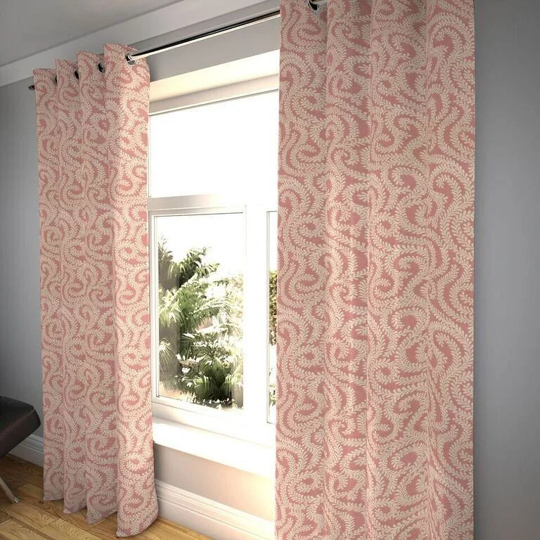 Little Leaf Blush Pink Curtains