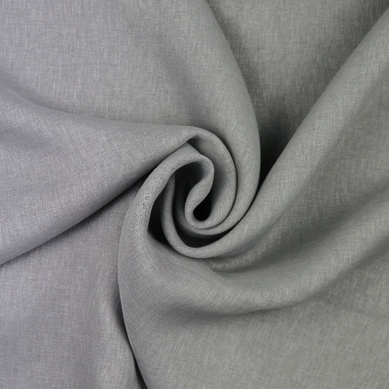 Momentum Silver Grey Contract Unlined Voile Curtain Panel