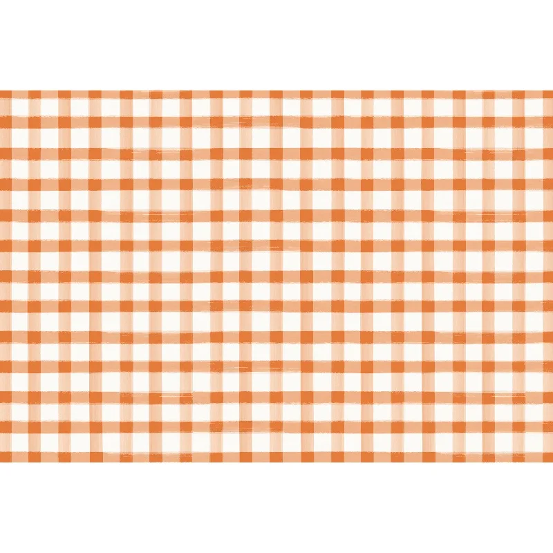 Orange Painted Check Placemat