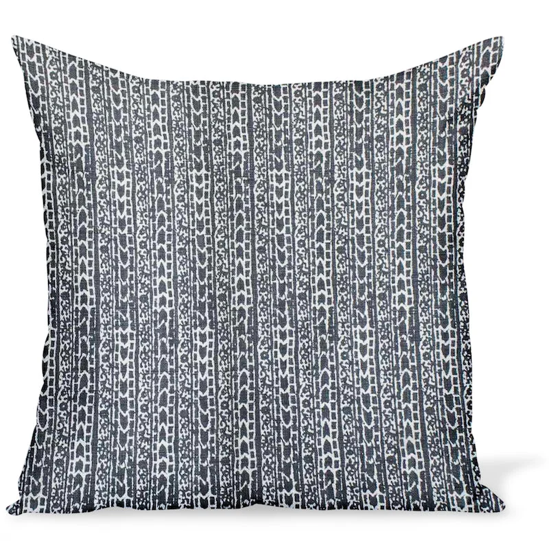 Peter Dunham Textiles Char in Onyx Pillow