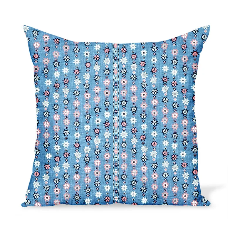 Peter Dunham Textiles Cosima in Blue/Pink Pillow