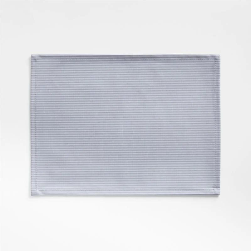 Easy-Clean Striped Grey Placemat