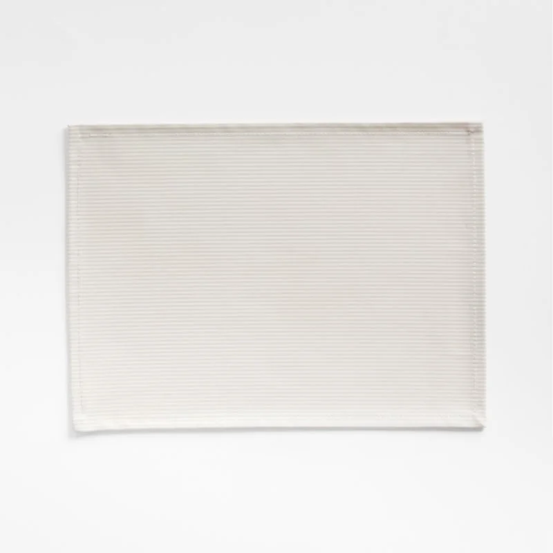 Easy-Clean Striped Natural Placemat