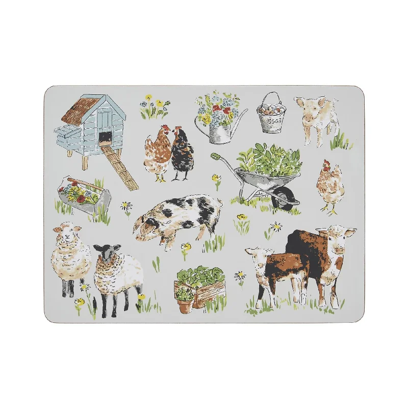 Ulster Weavers Portman Farm Placemat - 4 Pack One Size in Grey