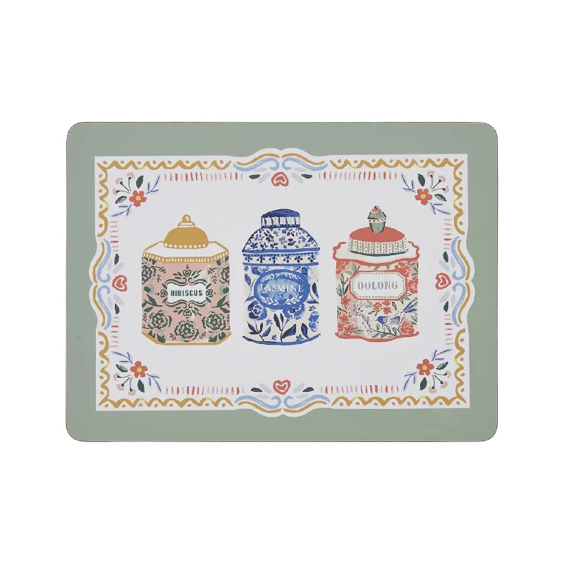 Ulster Weavers Tea Tins Placemat - 4 Pack One Size in Multi