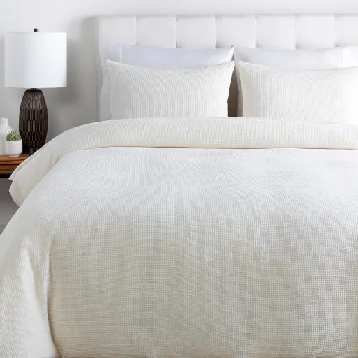 Waffle White Bedding