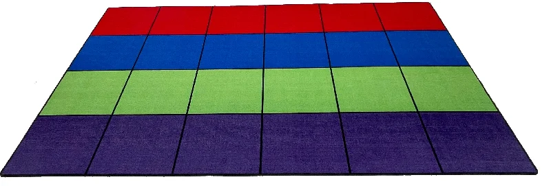 Blocks Seating Rug MULTI With 24 Squares