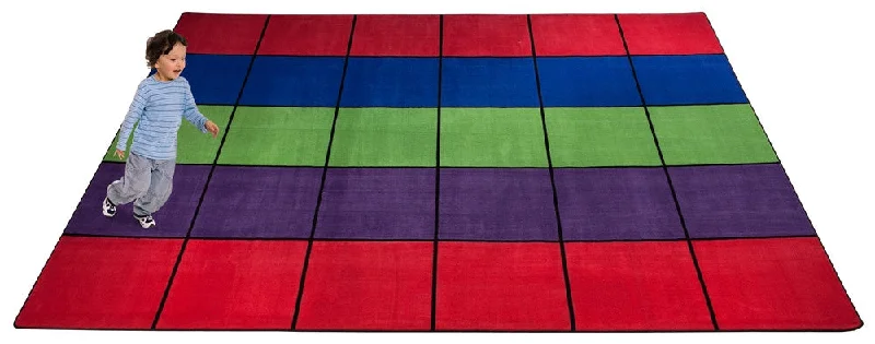 Blocks Seating Rug MULTI With 30 Squares