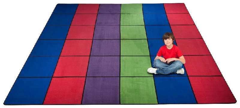 Blocks Seating Rug MULTI With 36 Squares