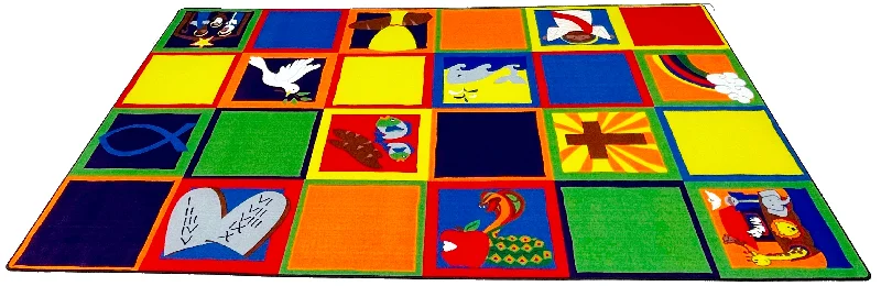 Christian Squares Sunday School Rug