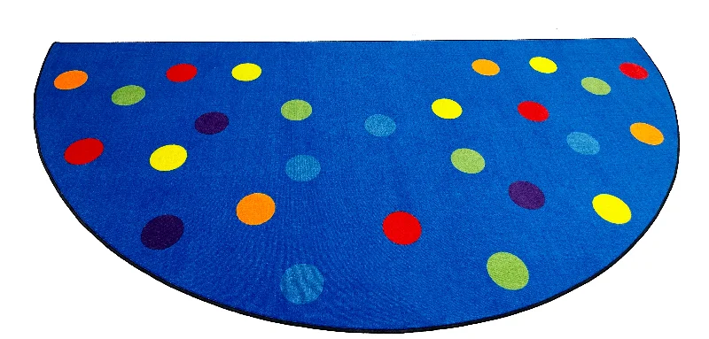 Color Spots Semicircle Rug