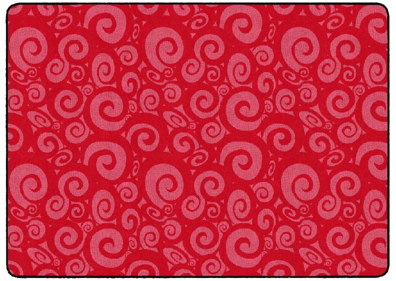 Tone on Tone Red Swirl Rug