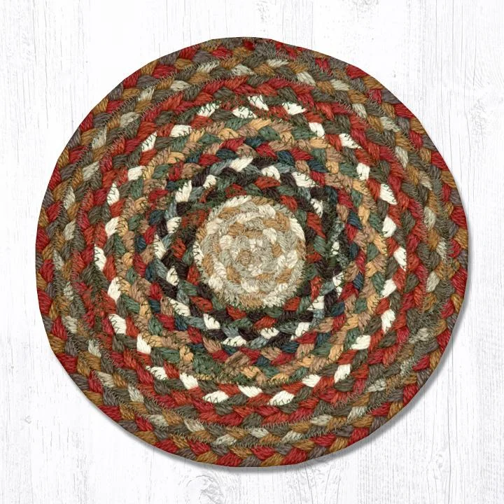 Earth Rugs MS-300 Honey/Vanilla/Ginger Round Swatch 10``x10``