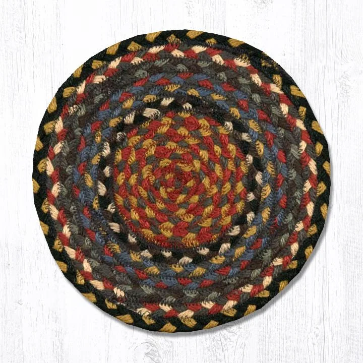 Earth Rugs MS-43 Burgundy/Blue/Gray Round Swatch 10``x10``