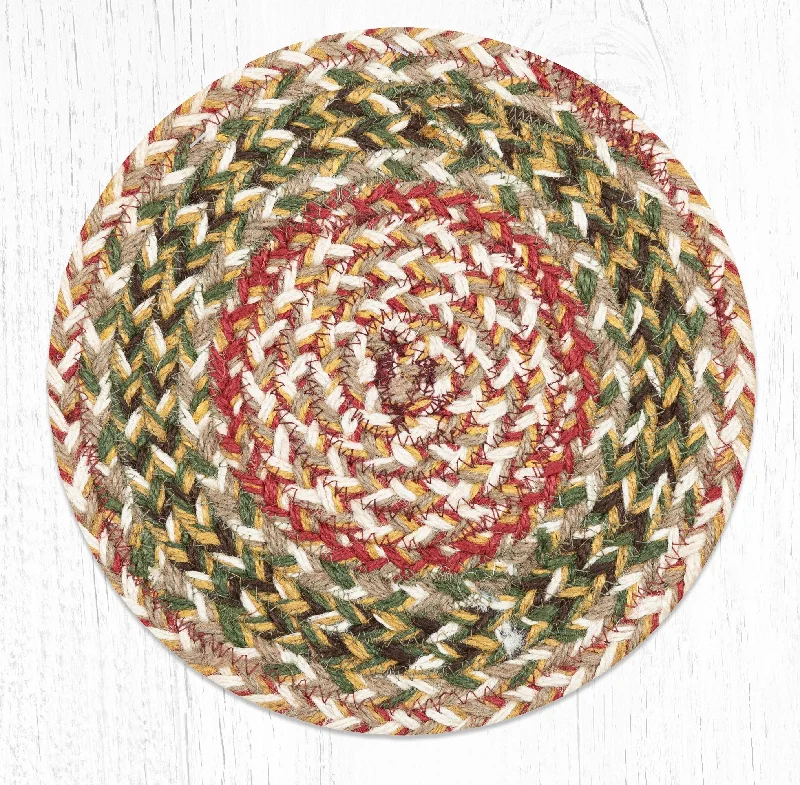 Earth Rugs MS-9-24 Olive Round Swatch 10``x10``